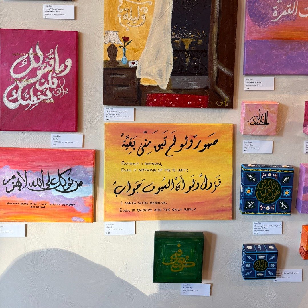 june 20 -- art by local artists/students @ local coffee shop, i like this #poem #nj