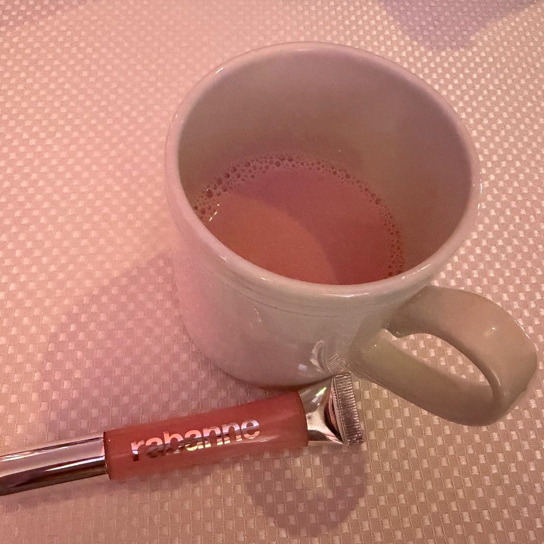 may 30 - kashmiri chai at my bro's wedding, sitting with my cousins, waiting for the dj to play my song #lipgloss #nj
